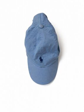 Polo by Ralph Lauren Light Blue Cotton Baseball Cap with Navy Logo
